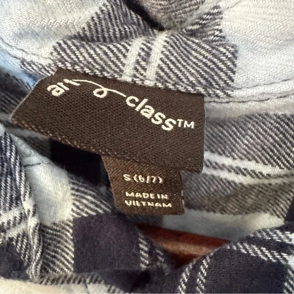 ✨3/$20✨ Art Class Boy’s Blue Plaid  Long Sleeve Button Down Shirt. NWT Small 6/7 - Picture 3 of 11